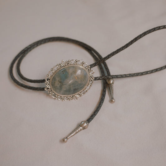 133 Labradorite Bolo Tie - “Mooncut”
