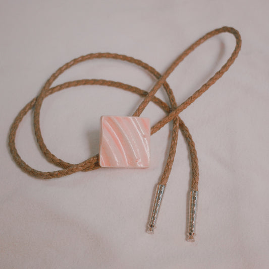 126 Hand-thrown Ceramic Bolo Tie - “Cowpoke Couture”