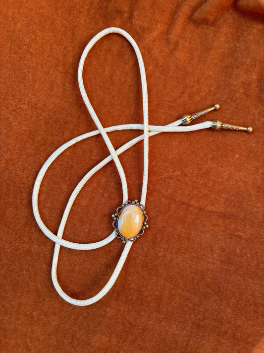 Yellow Calcite Bolo Tie - “Sunspell”