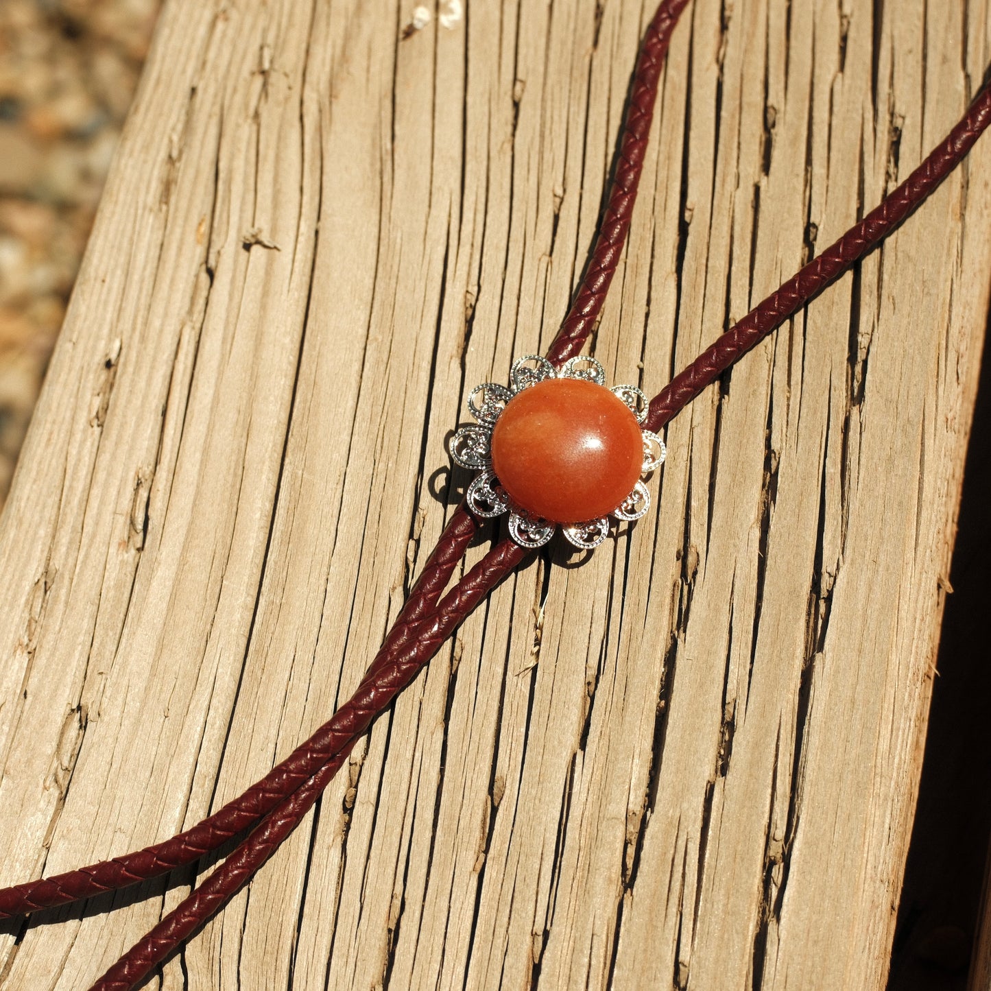 49 Red Jasper Bolo Tie - “High Noon Heat”