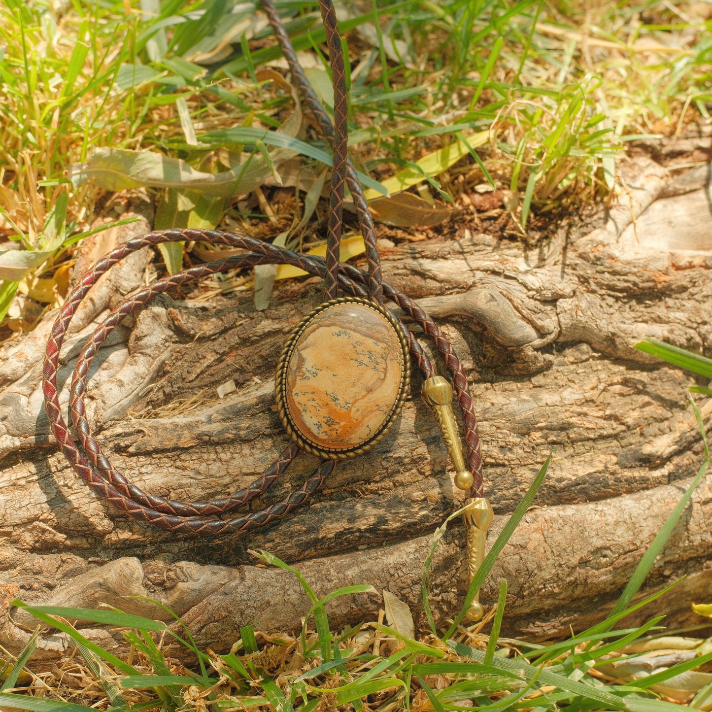442 Picture Jasper Bolo Tie - “Desert Storybook”