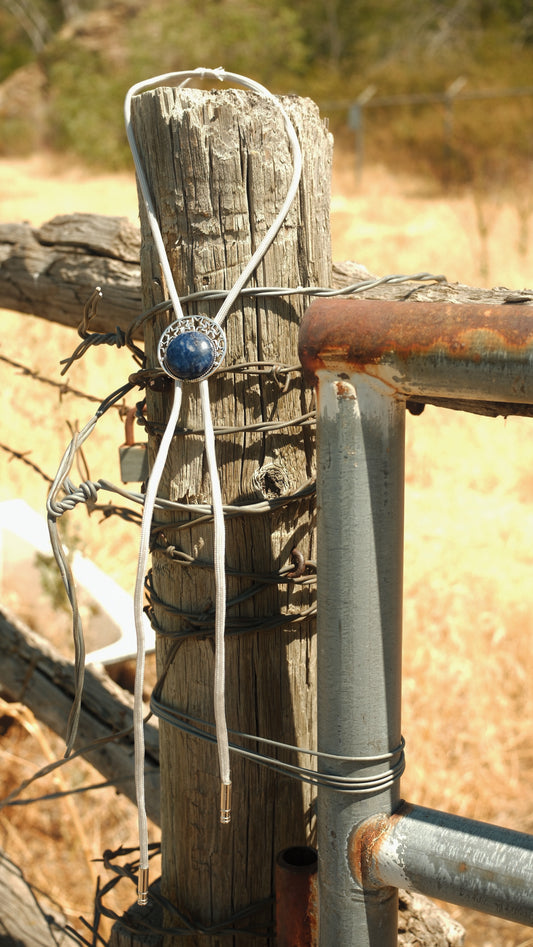 16 Sodalite Bolo Tie - “Stardust Wrangler”