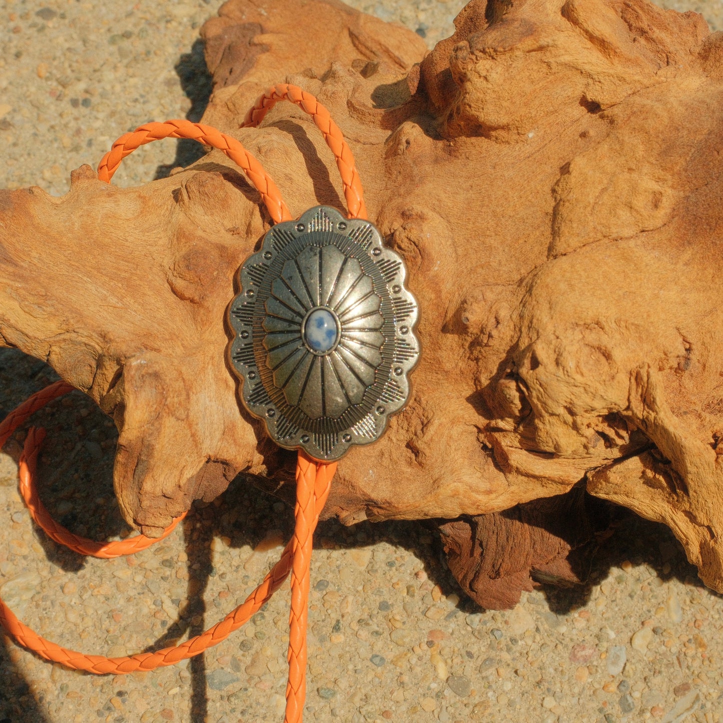 306 Blue Spot Jasper Bolo Tie “Motel Saint”