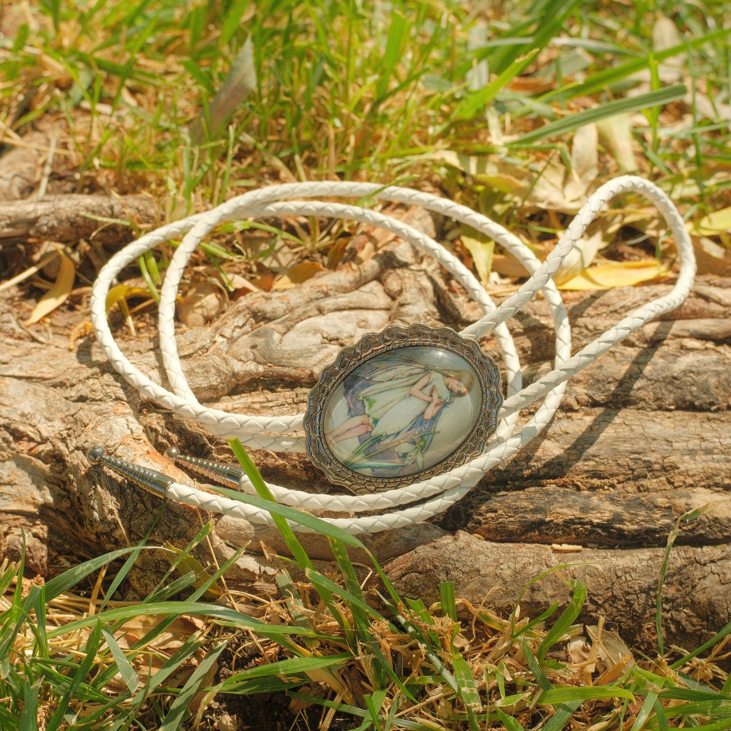 431 Fairy Cabochon Bolo Tie - “Fairy Dust Rodeo”