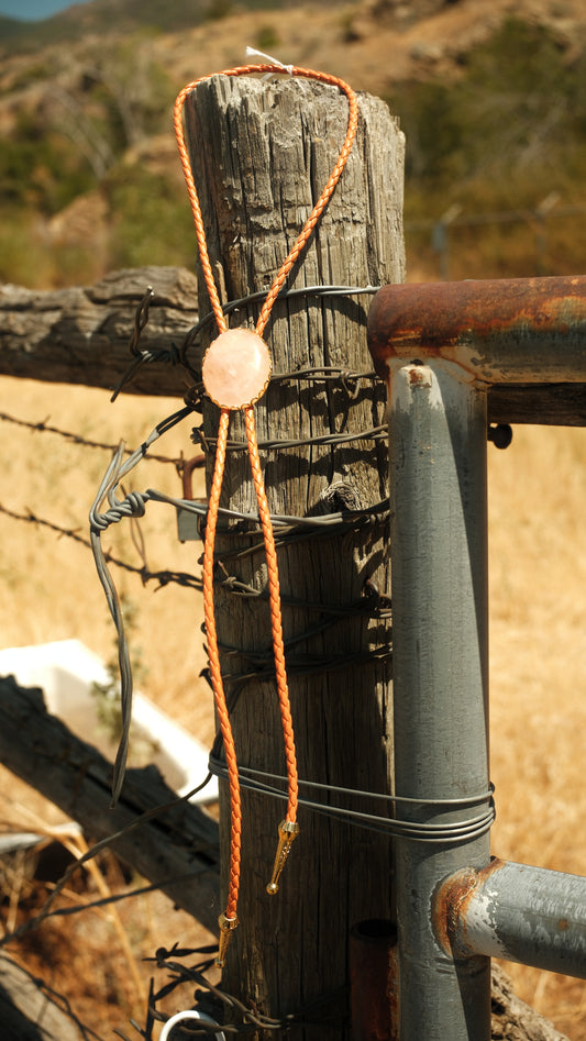 98 Clear Quartz Bolo Tie - “Mojave Moon”
