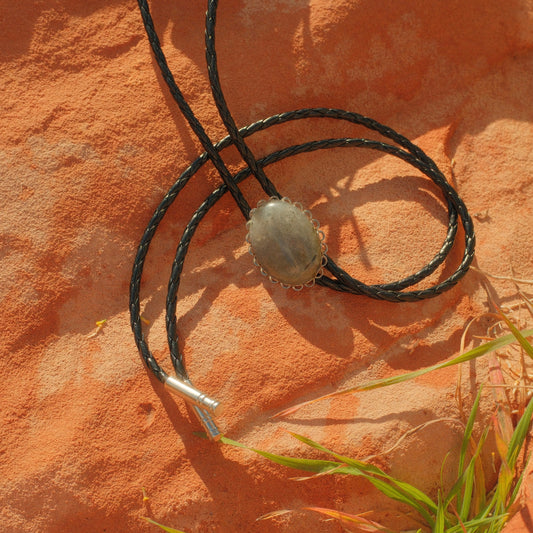 234 Labradorite Bolo Tie - “Night Water”