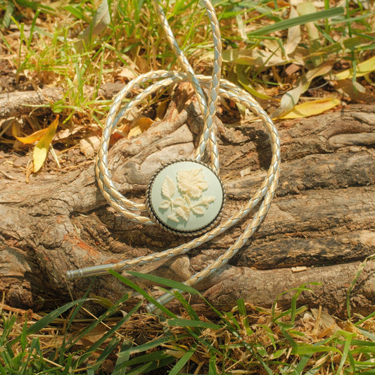 429 1940’s Hibiscus Cameo Bolo Tie - “Aloha, Outlaw”
