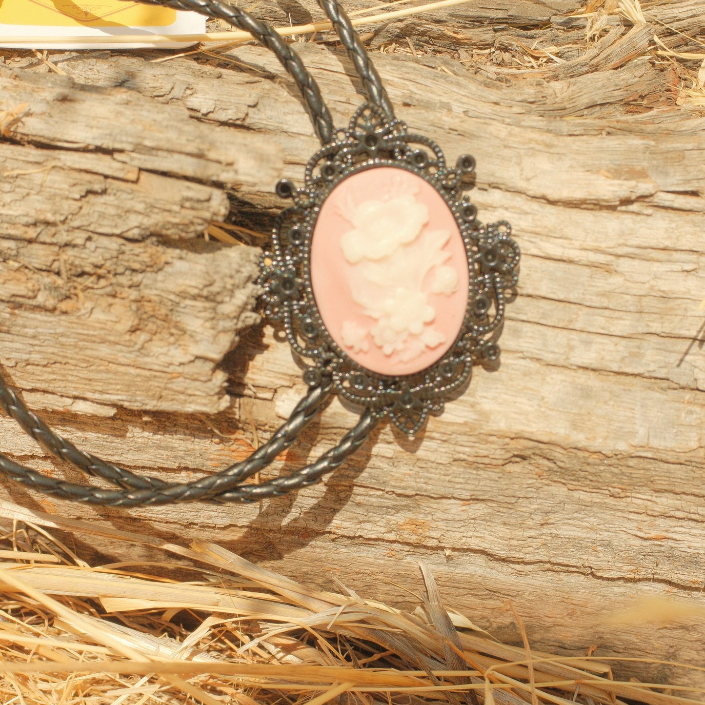 392 1940’s Cameo Bolo Tie - “Saint Rosalie”