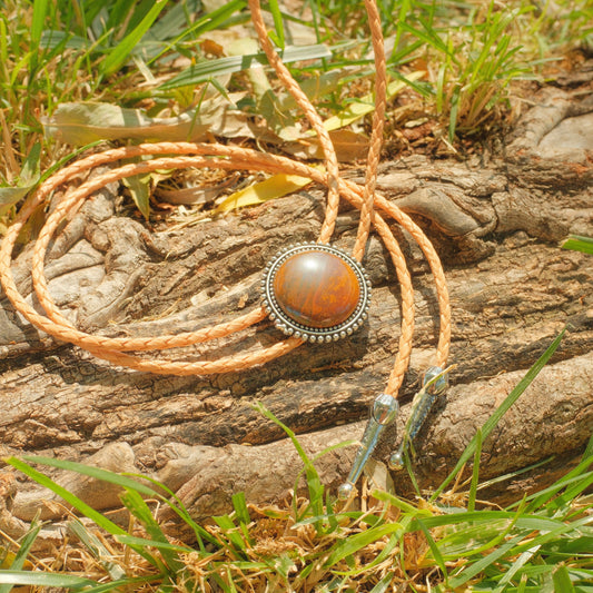 454 Tiger Iron Bolo Tie - “Rust & Thunder”