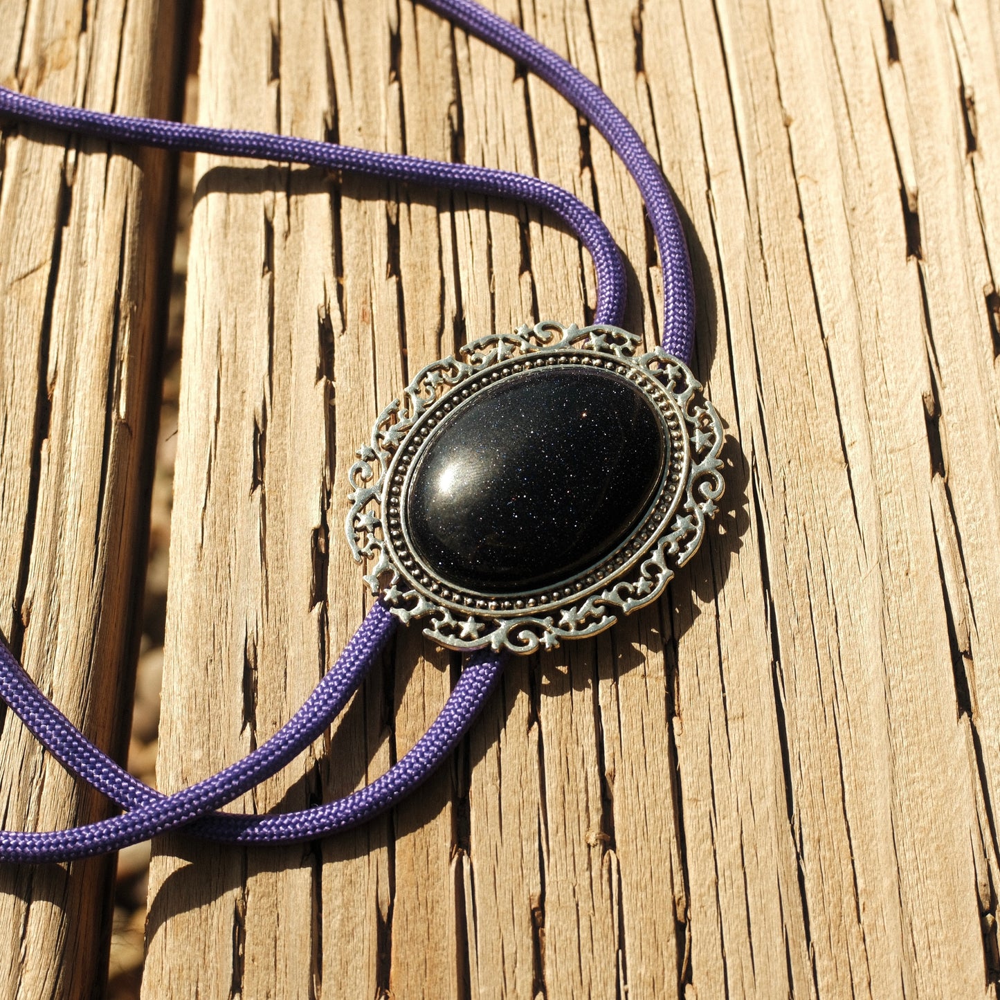 30 Purple Goldstone Bolo Tie - “Disco Nights”