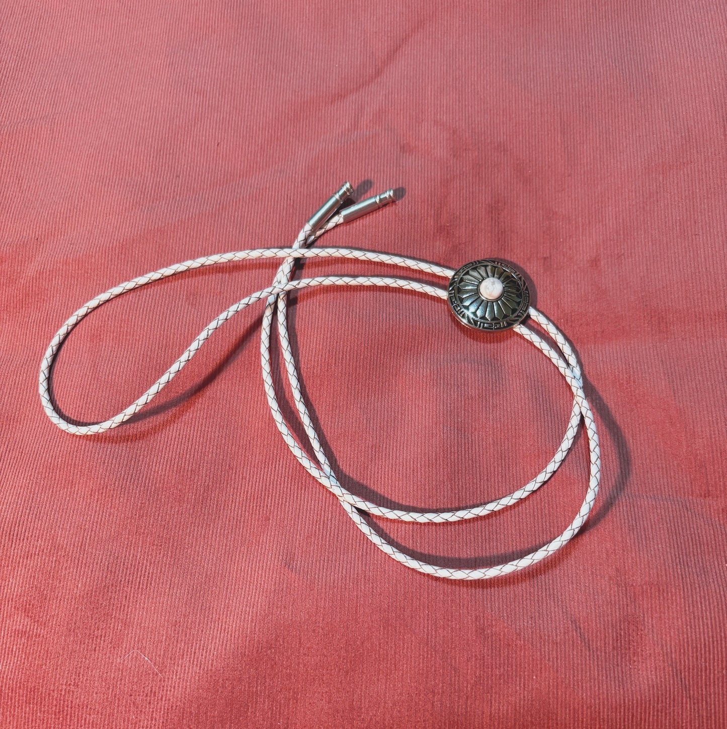 25 Howlite Bolo Tie - “Milk Teeth”
