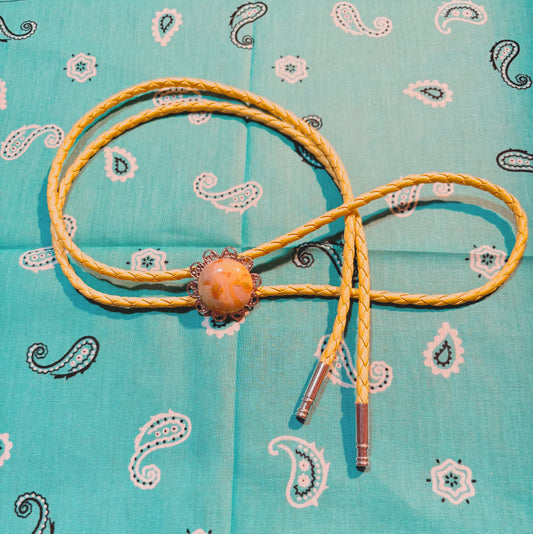 48 Polychrome Jasper Bolo Tie - “Suntrail”