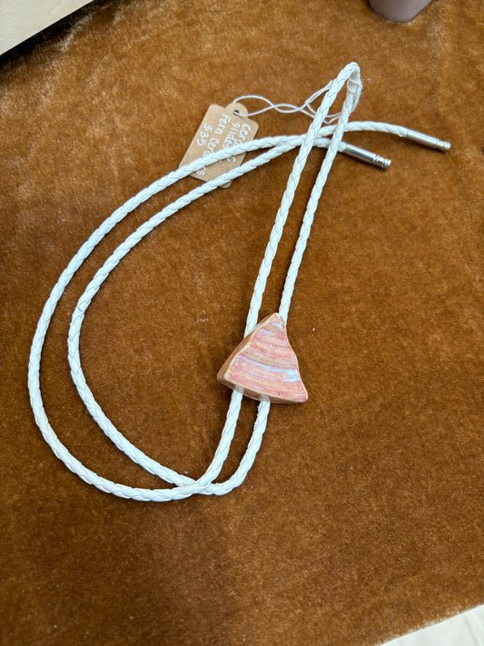 120 Hand-thrown Ceramic Bolo Tie - “Mountain Majesty”