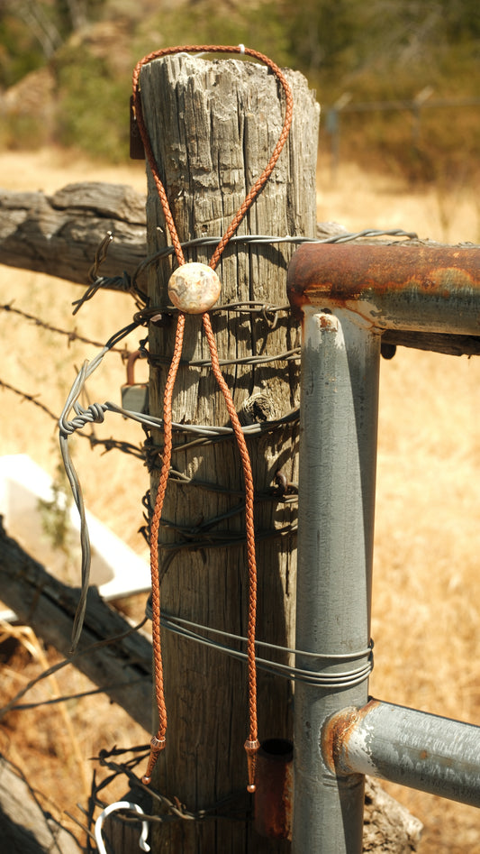 78 Polychrome Jasper Bolo Tie - “Sandstorm”